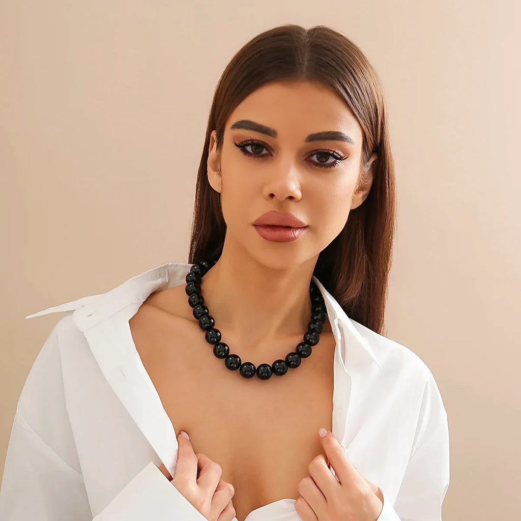 black bead necklace - MERGE.DAY.1.FREESTYLE