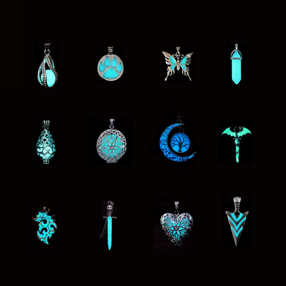 Luminous Dragon Necklace Glowing Night Fluorescence Silver Plated Glow In The Dark Necklace - MERGE.DAY.1.FREESTYLE