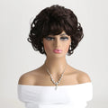 Natural Synthetic Short Curly Black Wigs For Women 10 Inch Wig Daily Party Heat Resistant Hair - MERGE.DAY.1.FREESTYLE