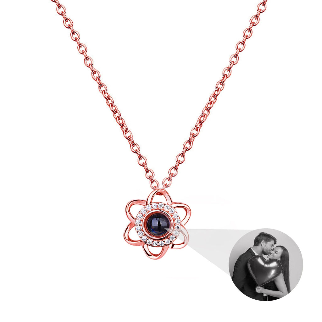 Flowers that can be customized for photosProjection Necklace Pendant Jewelry - MERGE.DAY.1.FREESTYLE