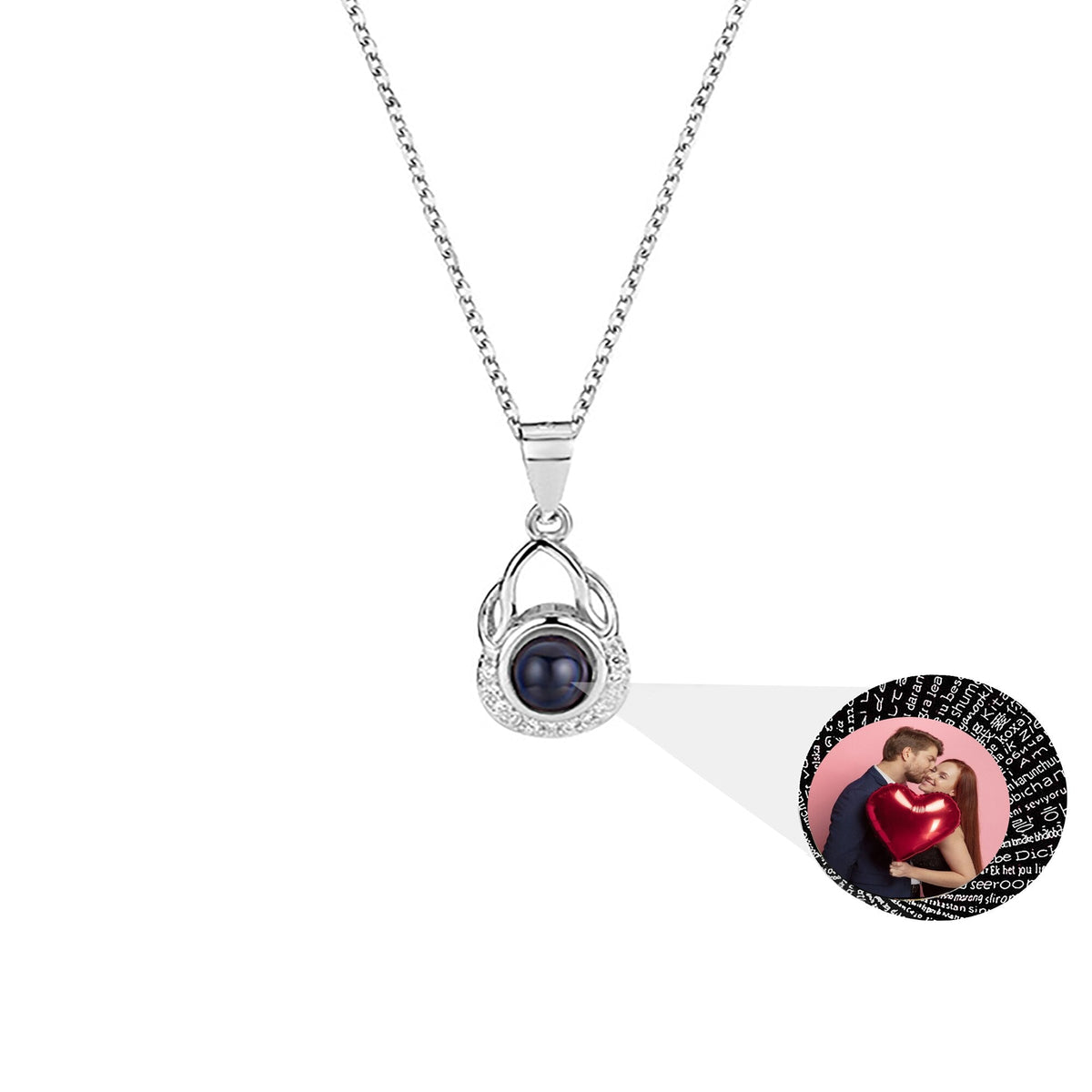Valentine's Day Gift Photo Custom Projection Necklace Simple Shaped Projection Necklace - MERGE.DAY.1.FREESTYLE