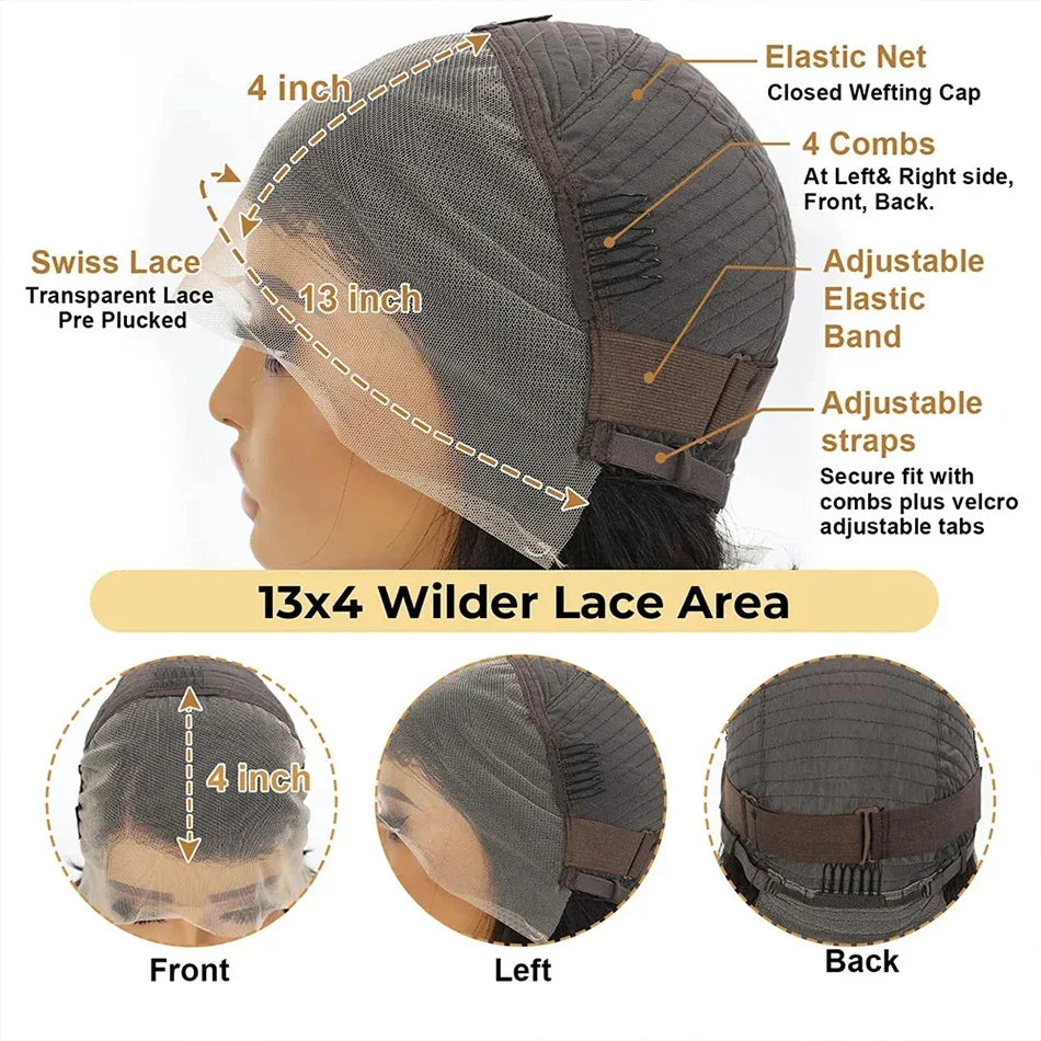 Short Pixie Cut Straight Bob Wig 13x4 Lace Front Human Hair Wigs Pre Plucked Pixie Cut Transparent Lace For Women Natural Color - MERGE.DAY.1.FREESTYLE