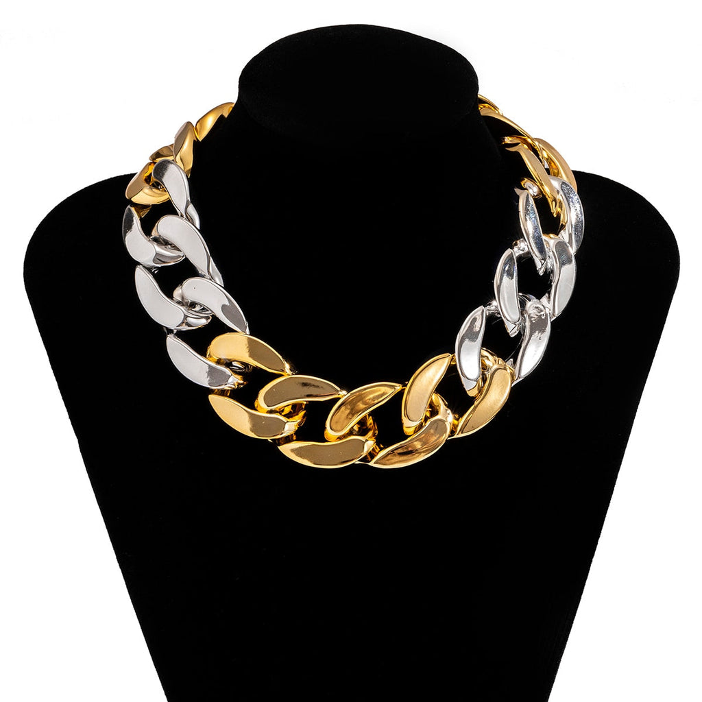 CCB Material Exaggerated Big Choker Necklace Collar for Women Hiphop Chunky Chain Necklace - MERGE.DAY.1.FREESTYLE