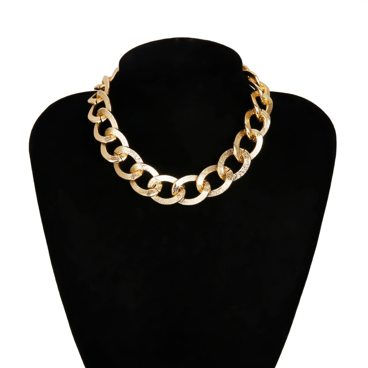 CCB Material Exaggerated Big Choker Necklace Collar for Women Hiphop Chunky Chain Necklace - MERGE.DAY.1.FREESTYLE