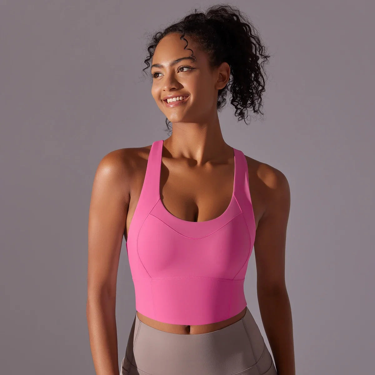 Nylon Sexy Women's Sports Bra Top Women Tight Elastic Gym Sport Yoga Bras - MERGE.DAY.1.FREESTYLE