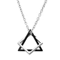 Geometry Interlocking Square Triangle Male Pendant Stacking Streetwear Necklace - MERGE.DAY.1.FREESTYLE