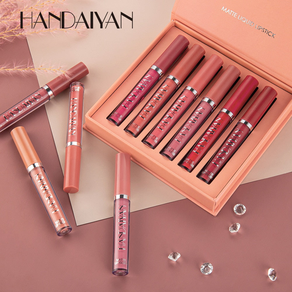 Liquid Lipstick Set Ultra Matte Velvet Waterproof Long Lasting Lip Glosses Nude Makeup Cosmetic Kit - MERGE.DAY.1.FREESTYLE