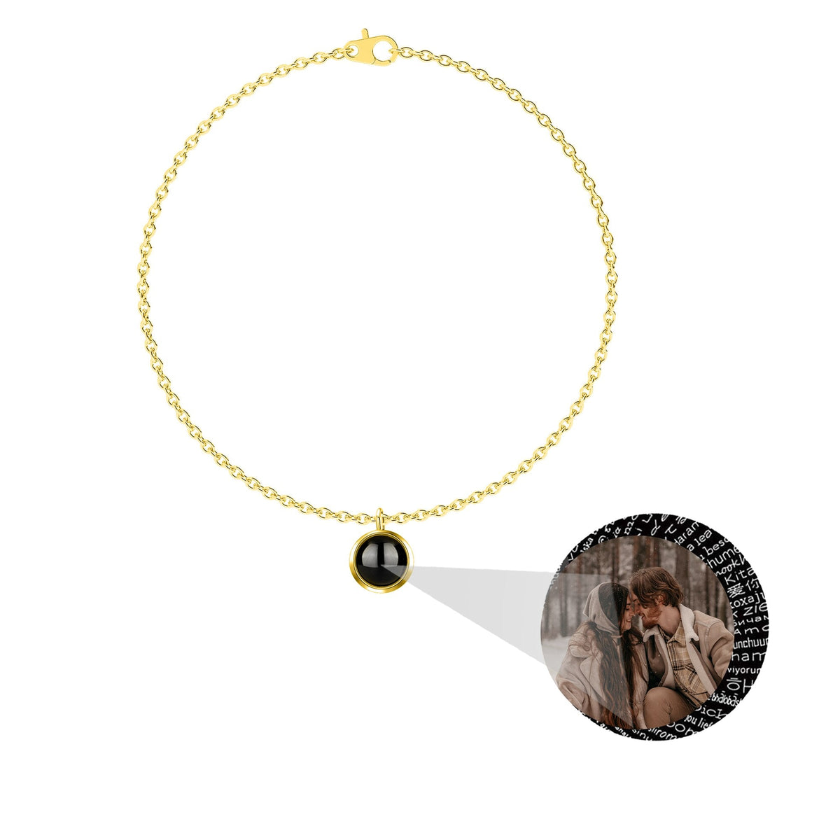 Custom Personalized Photo 100 Languages I Love You Projection Bracelet - MERGE.DAY.1.FREESTYLE