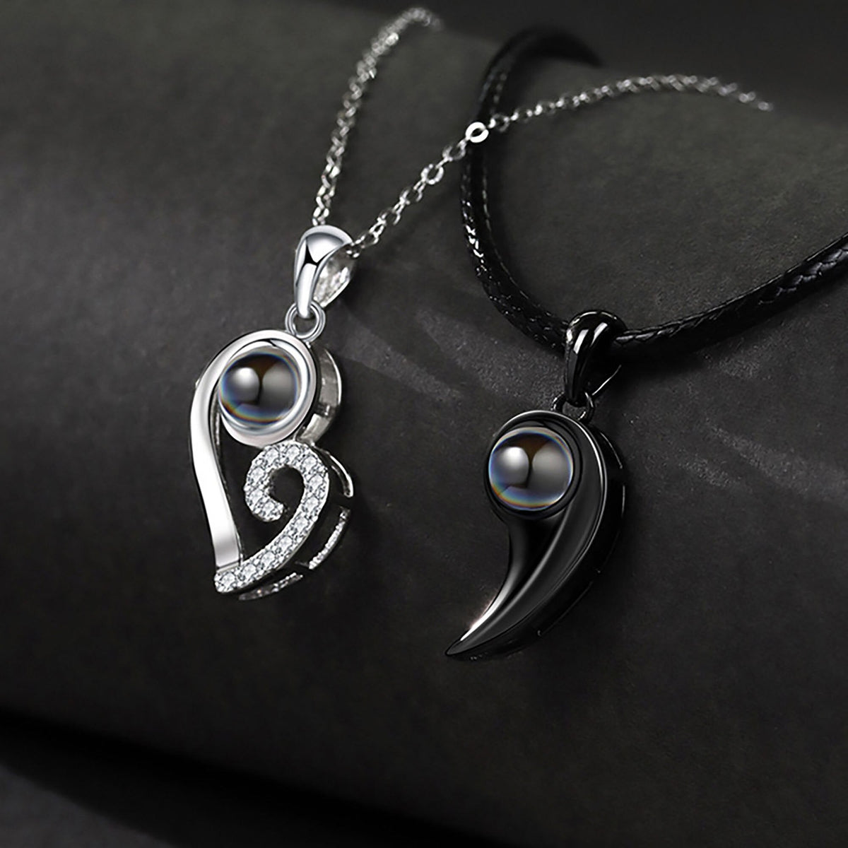Customizable photoSet of Fashion Magnetic Heart Couple Necklace For Women Men - MERGE.DAY.1.FREESTYLE