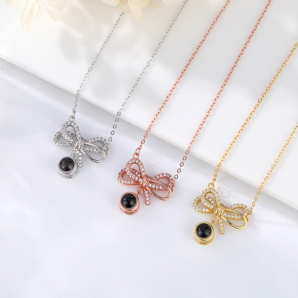 Customized Photo Bow Projection Memory Necklace - MERGE.DAY.1.FREESTYLE