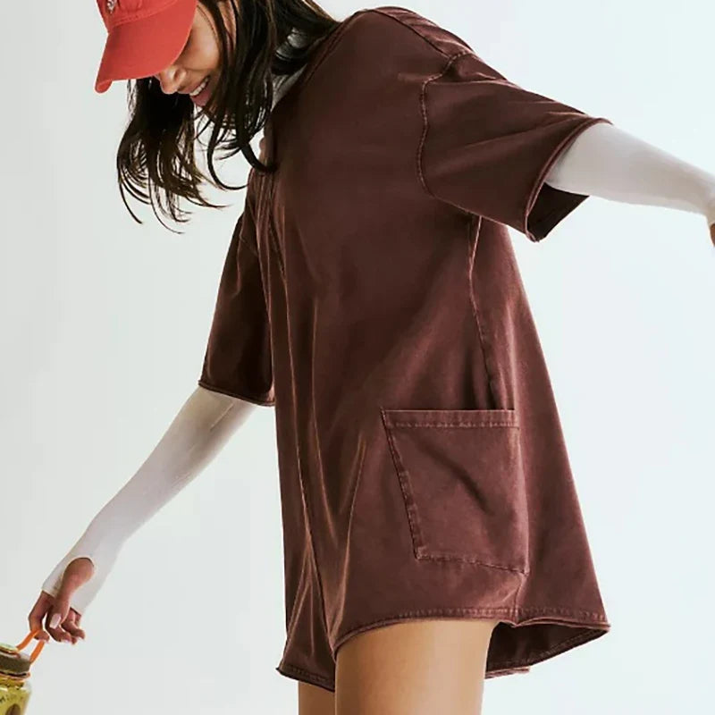 Solid Color Backless Wide-leg Tracksuit Streetwear Female Jumpsuits - MERGE.DAY.1.FREESTYLE