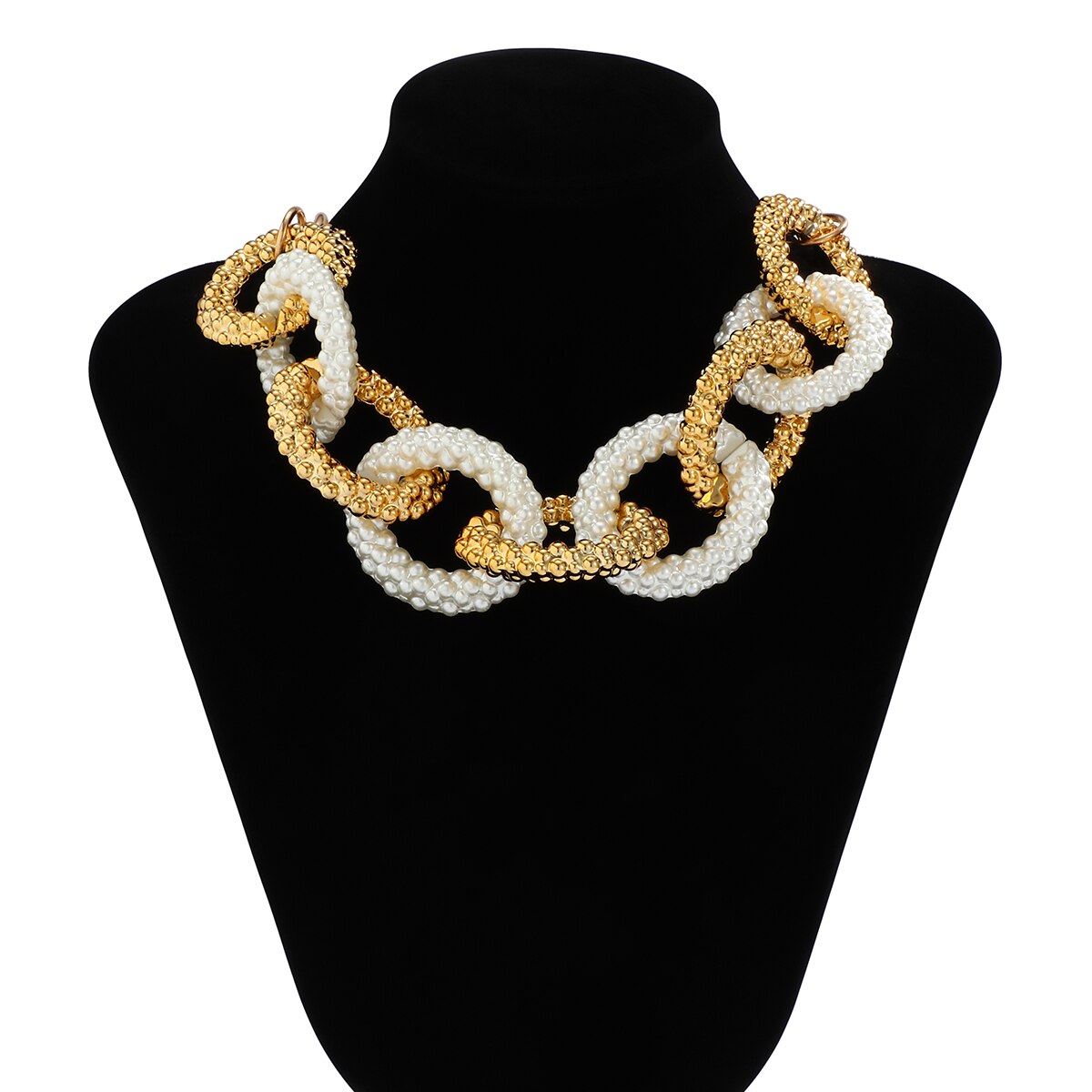 CCB Material Exaggerated Big Choker Necklace Collar for Women Hiphop Chunky Chain Necklace - MERGE.DAY.1.FREESTYLE