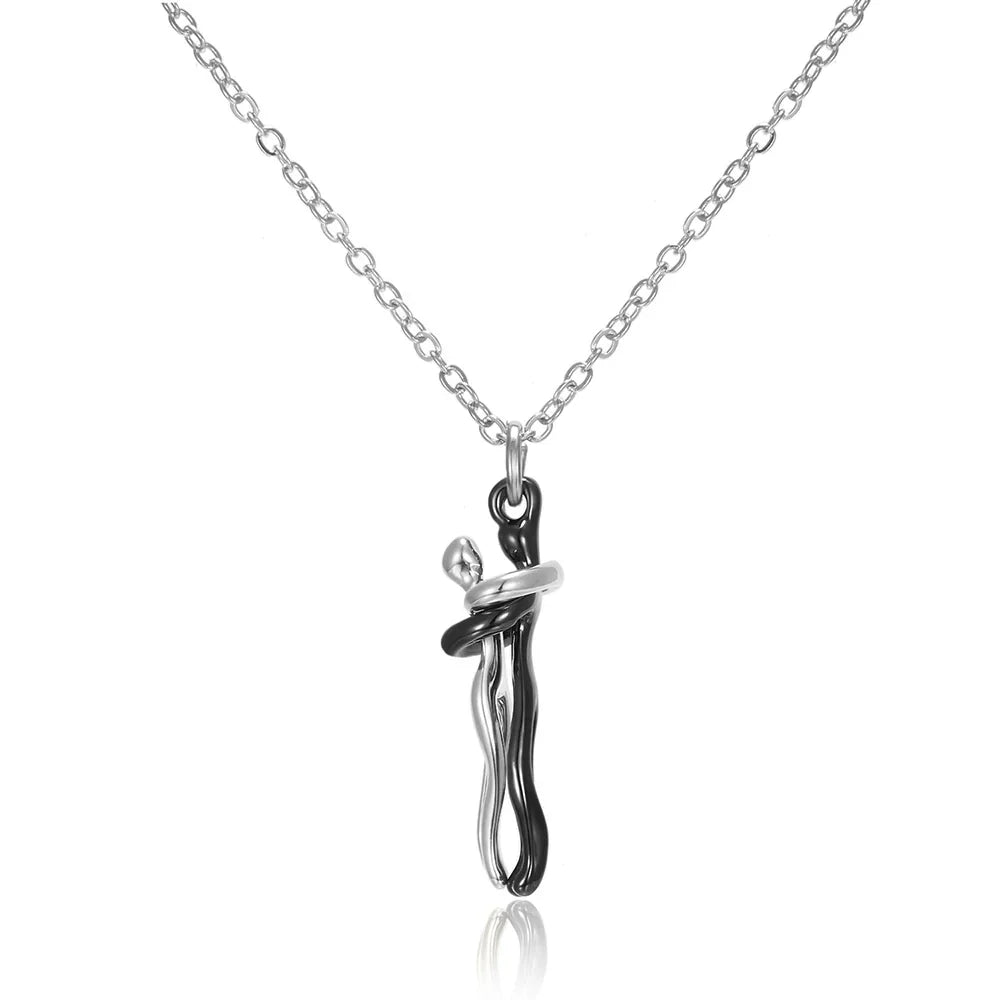 Hug Necklace Enbrace Couple Pendant - MERGE.DAY.1.FREESTYLE