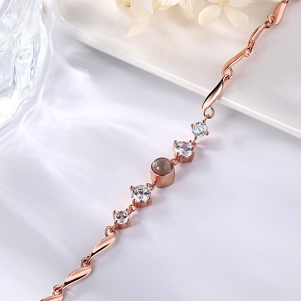 Custom photo Projection Bracelet Jewelry with Silver/Rose Gold Color - MERGE.DAY.1.FREESTYLE