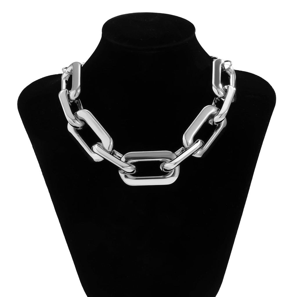 CCB Material Exaggerated Big Choker Necklace Collar for Women Hiphop Chunky Chain Necklace - MERGE.DAY.1.FREESTYLE