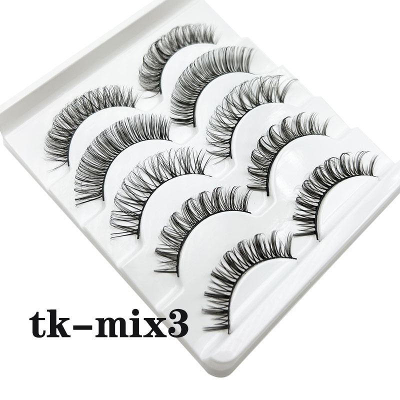 Strip Lashes 10-pairs Fluffy Mink Lashes 3D False Volume Eyelashes - MERGE.DAY.1.FREESTYLE