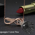 Personalized Projection Photo Necklace Necklace Infinity Pendant Birthday Jewelry Gift - MERGE.DAY.1.FREESTYLE