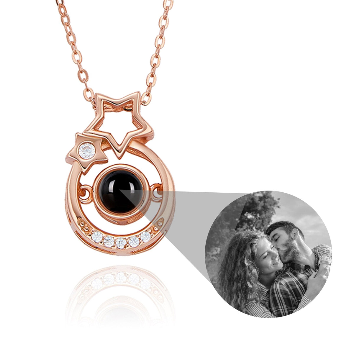 Romantic Gift Custom star shape Photo Projector Pendant Necklace - MERGE.DAY.1.FREESTYLE