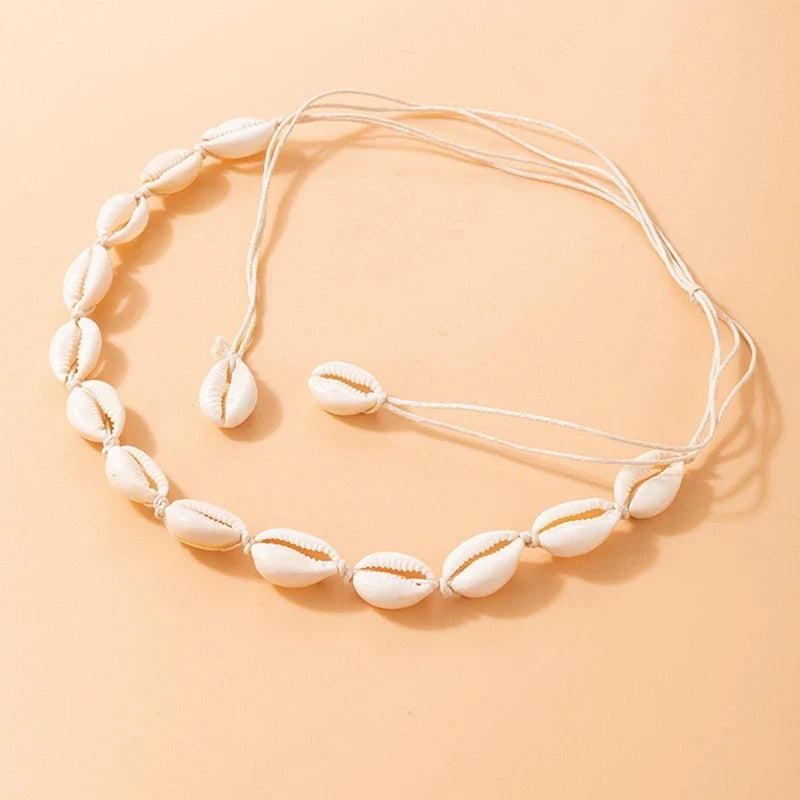 Fashion Rope Chain Natural Shell Choker Necklace - MERGE.DAY.1.FREESTYLE