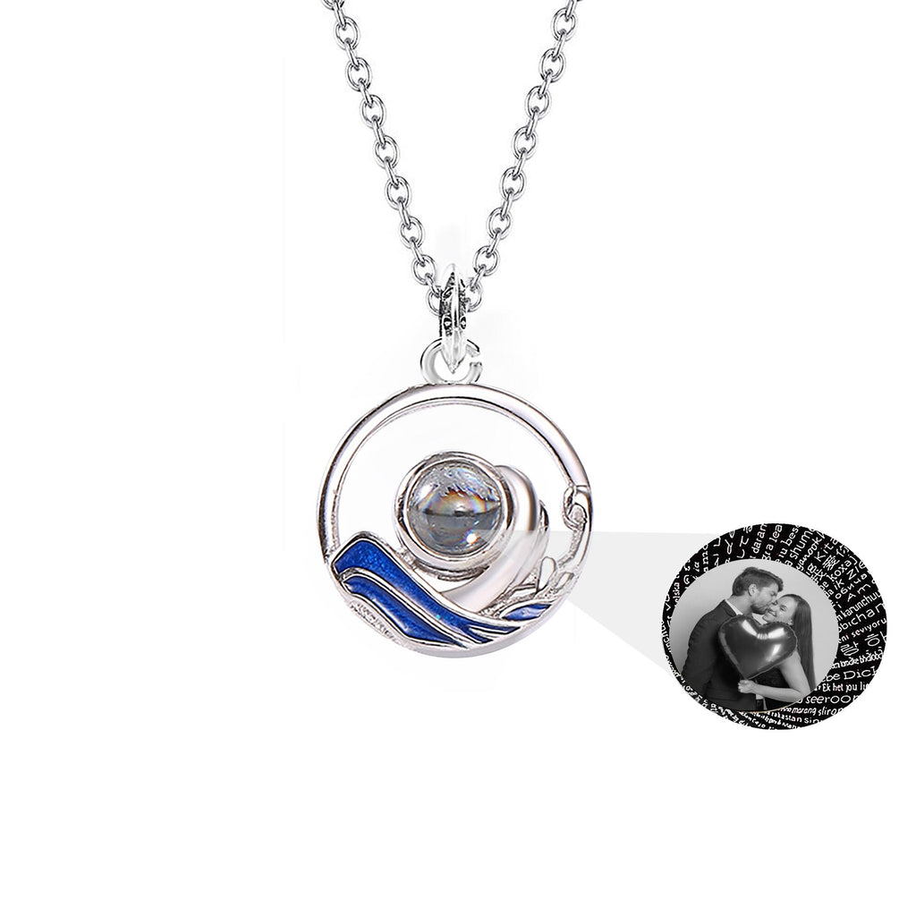 Couples who can customize photos Projection Necklace Pendant Jewelry For Lover Girlfriend - MERGE.DAY.1.FREESTYLE