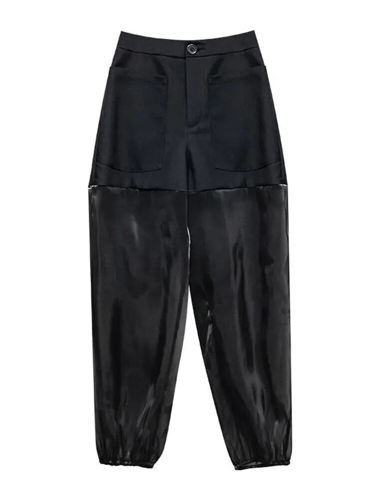 Semi-perspective Cargo Pants Women Summer Niche Large Pockets Stitching Pants - MERGE.DAY.1.FREESTYLE