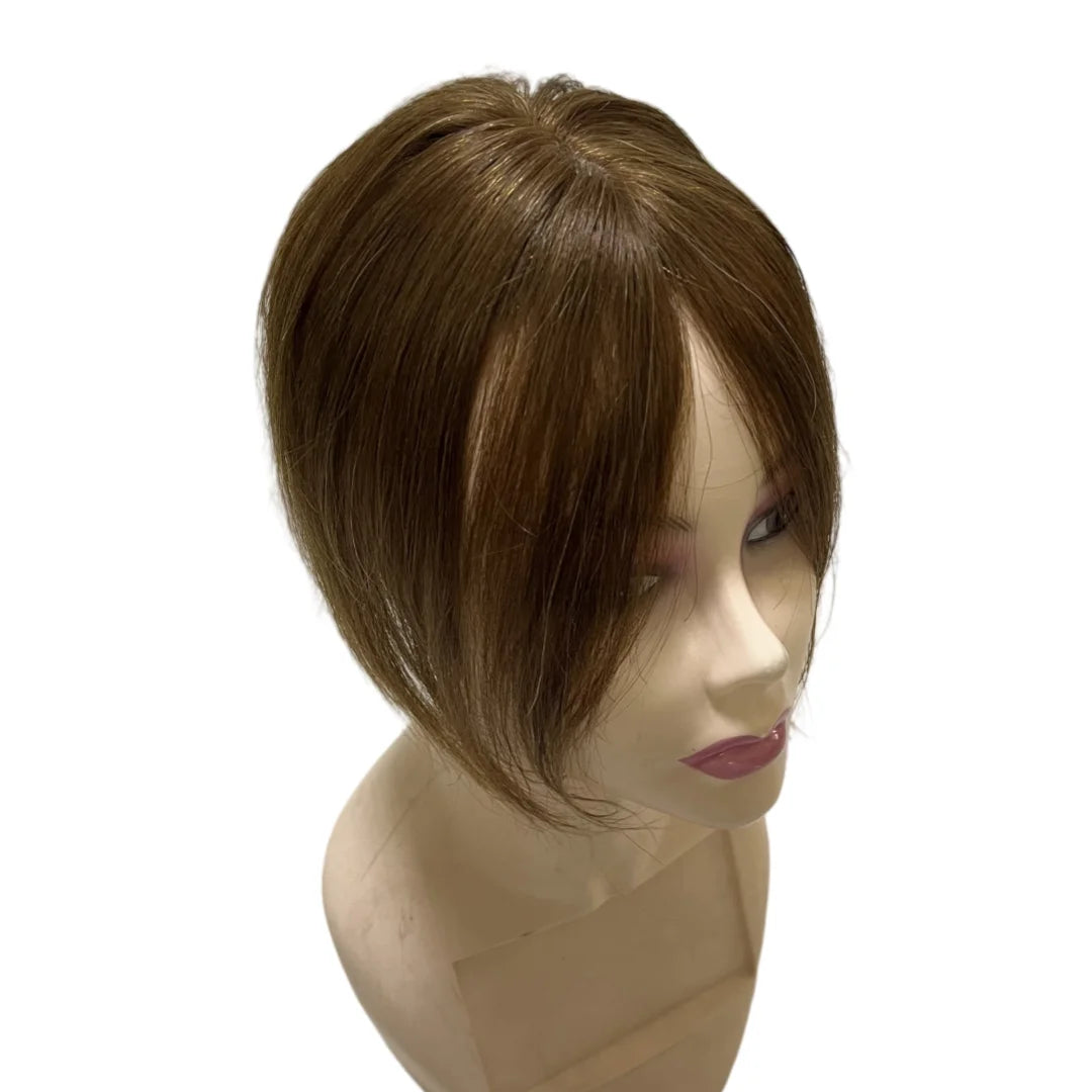 25cm Clip In Natural Human Hair Topper For Women Bangs Fringe Hair Pieces Middle Part Brazilian Hairpiece Add Hair Volume - MERGE.DAY.1.FREESTYLE