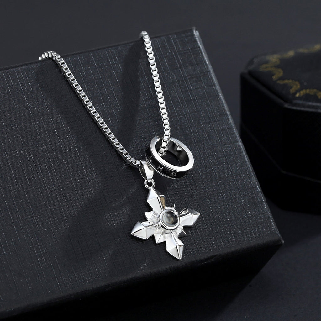 Customized photo ringProjection Necklace Pendant Jewelry For Lover Girlfriend - MERGE.DAY.1.FREESTYLE