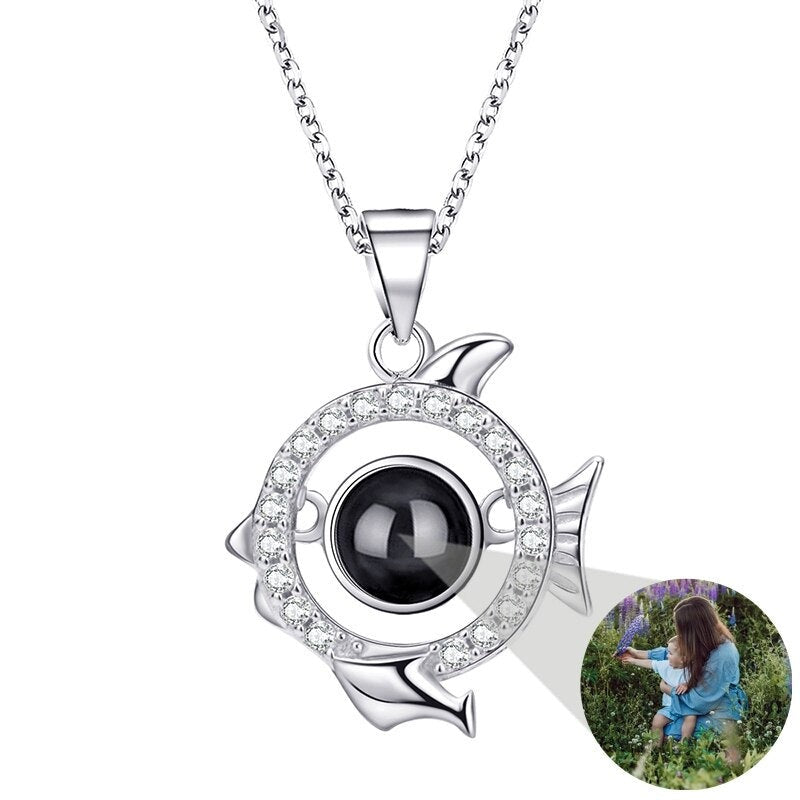 Photo Projection Necklace 12 Constellation Patterns Pendant Necklace - MERGE.DAY.1.FREESTYLE