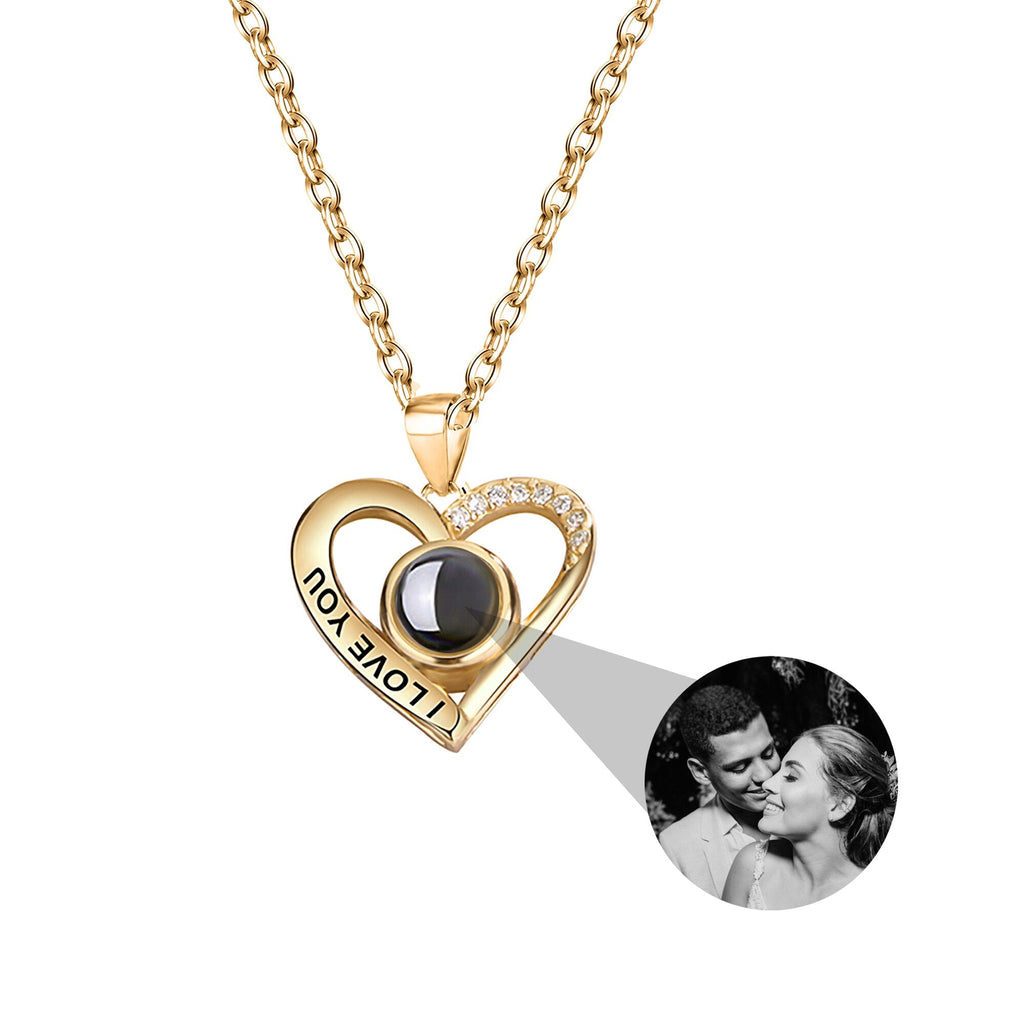Love projection necklace with customizable photos Pendant Necklace - MERGE.DAY.1.FREESTYLE