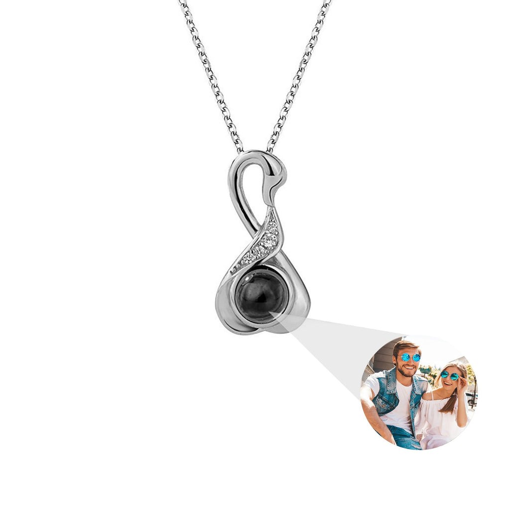 Love Swan with Customized Photos Projection Necklace Pendant Jewelry - MERGE.DAY.1.FREESTYLE
