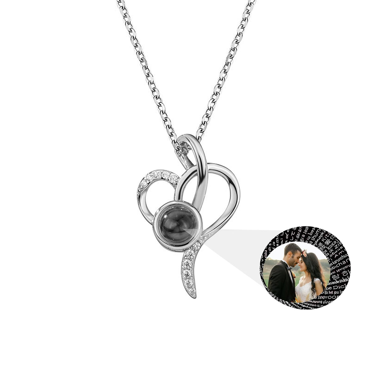 customizable Love photos Projection Necklace Pendant - MERGE.DAY.1.FREESTYLE