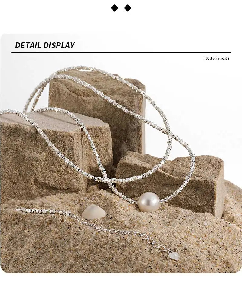 Stackable Shell Pearl Necklace - MERGE.DAY.1.FREESTYLE