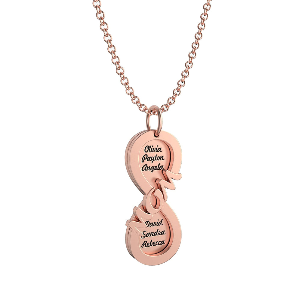 Personalized MOM Name Necklace Rotate Double Layer Pendant Best Gifts - MERGE.DAY.1.FREESTYLE