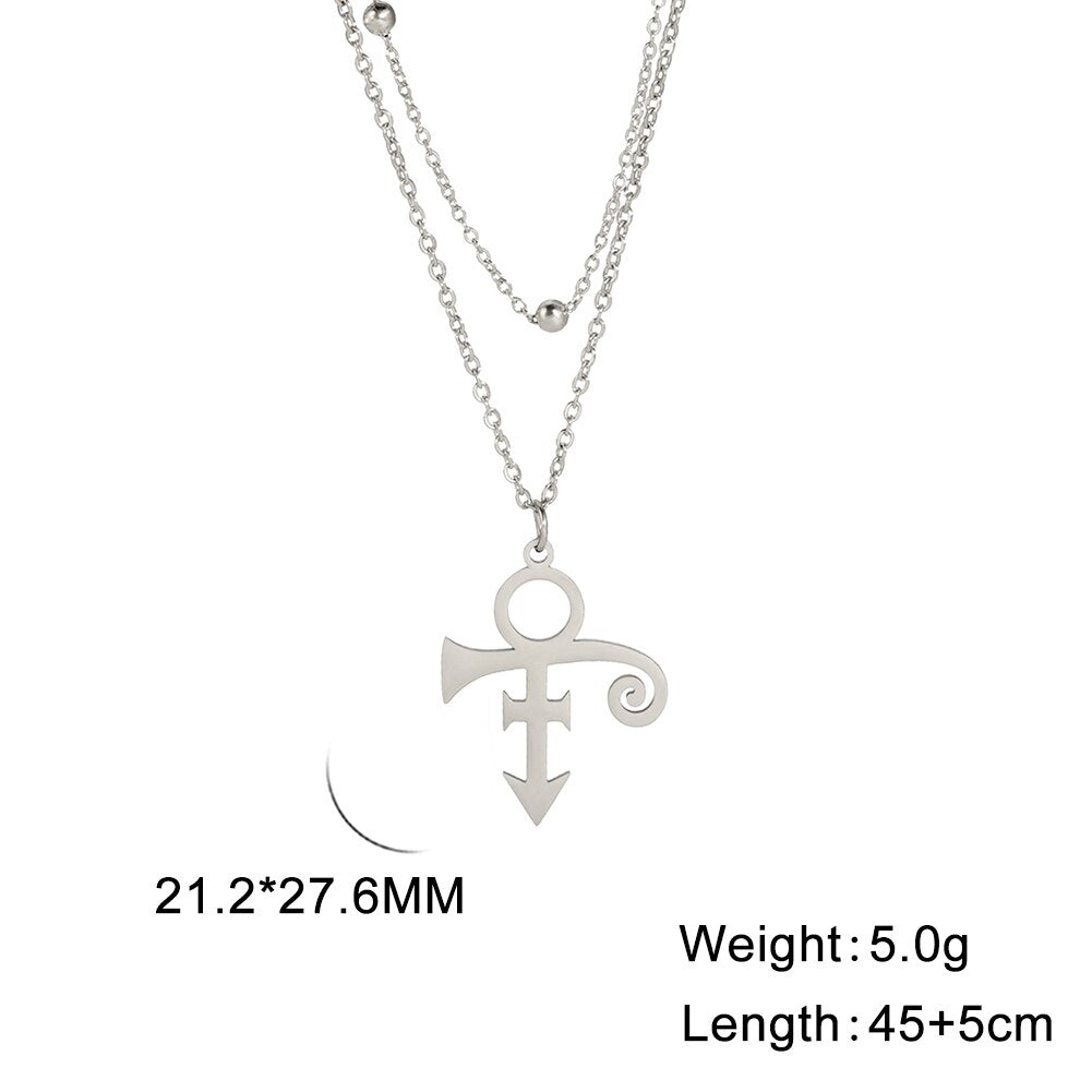 Guitar Memorial Love Symbol Pendant Necklace Le Petit Prince Necklaces - MERGE.DAY.1.FREESTYLE