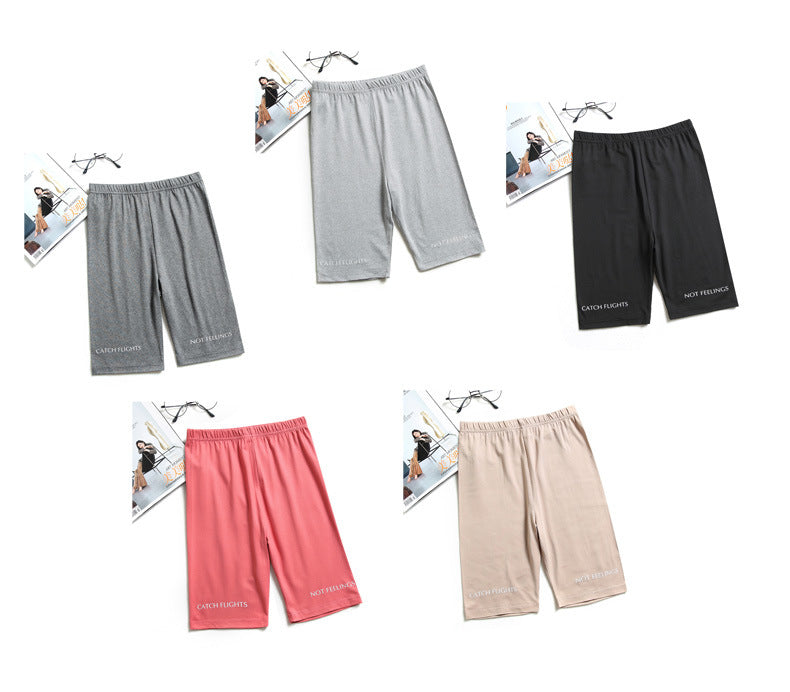 Shorts Thin Fitness Casual High Waist Biker Short Summer Slim Knee-Length Bottoms Streetwear - MERGE.DAY.1.FREESTYLE