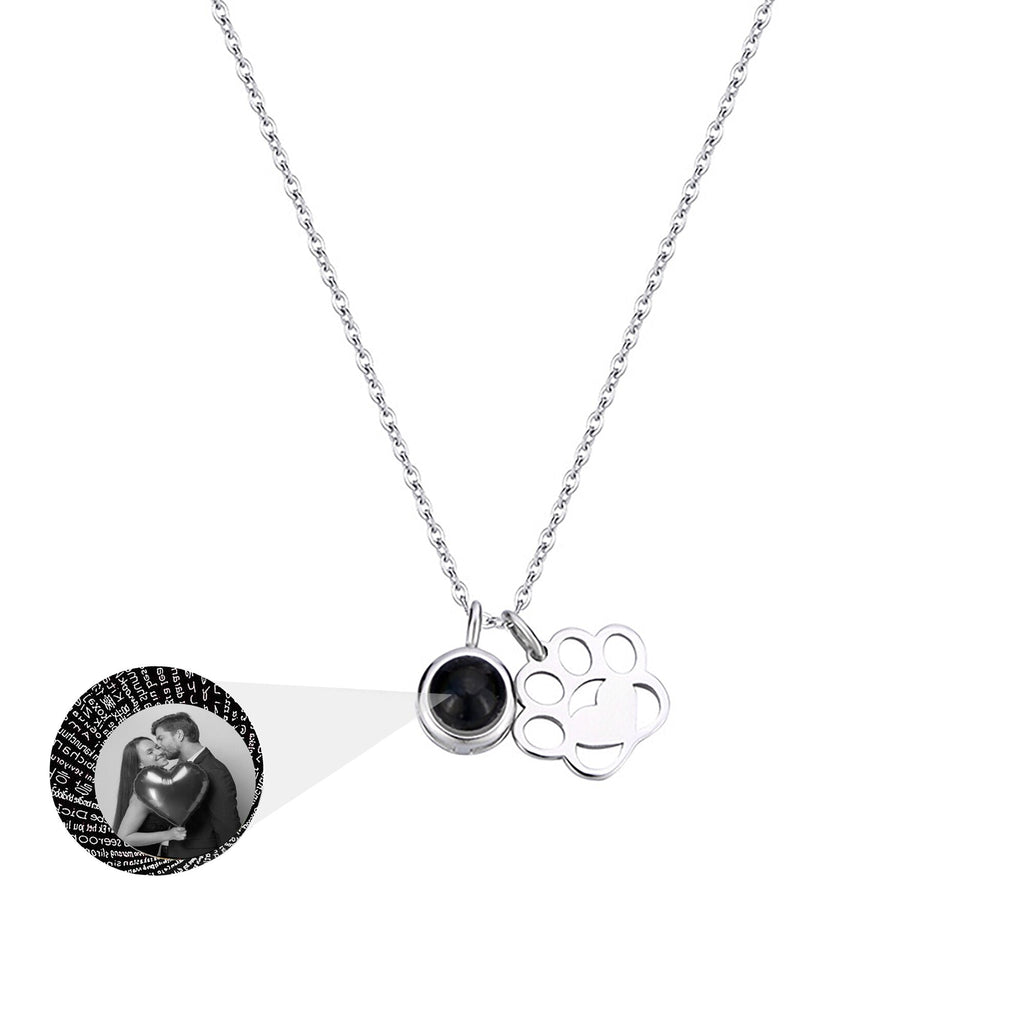 Customized Photo Dog Paws Projection Necklace Pendant Jewelry For Lover Girlfriend - MERGE.DAY.1.FREESTYLE
