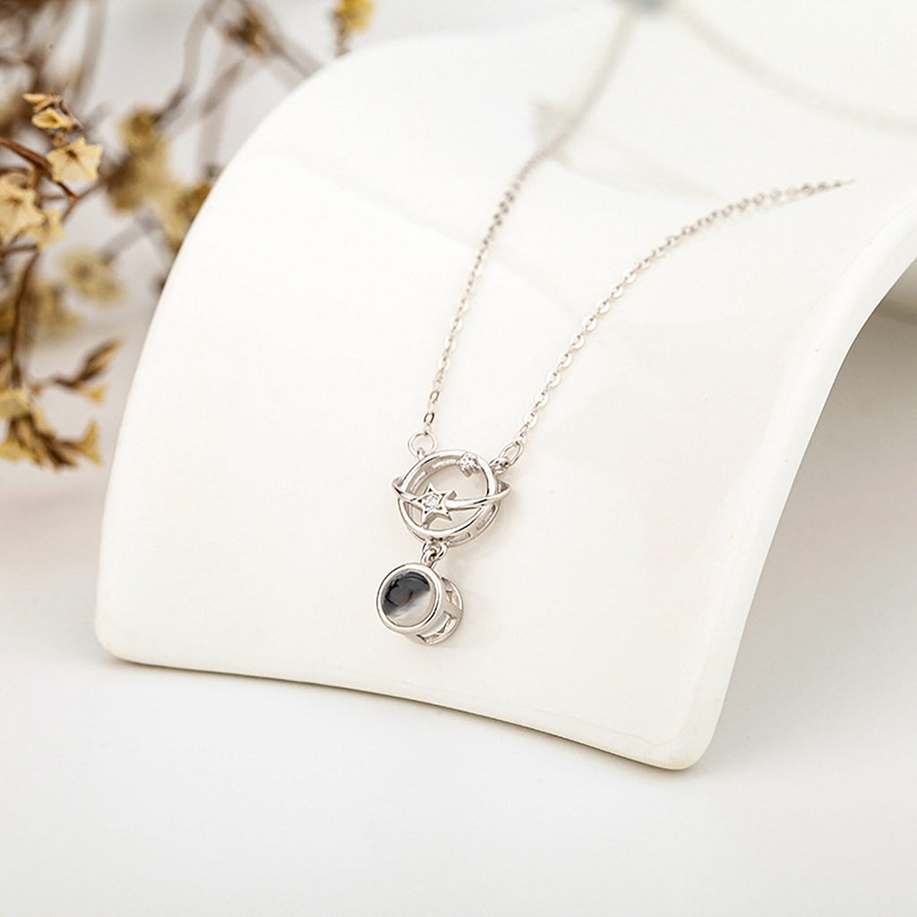 Planet with customizable photos Projection Necklace Pendant Jewelry - MERGE.DAY.1.FREESTYLE