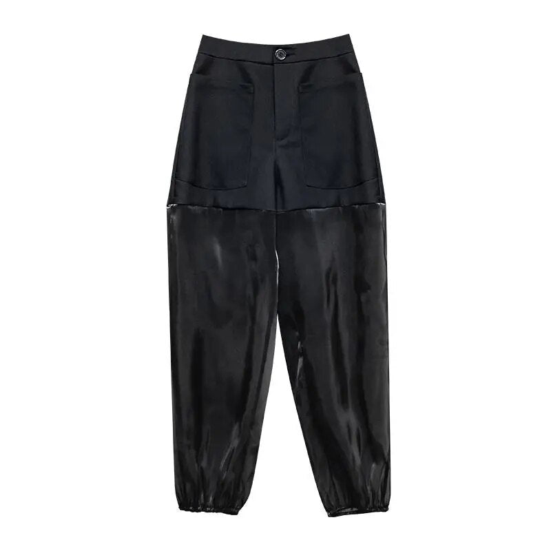 Semi-perspective Cargo Pants Women Summer Niche Large Pockets Stitching Pants - MERGE.DAY.1.FREESTYLE
