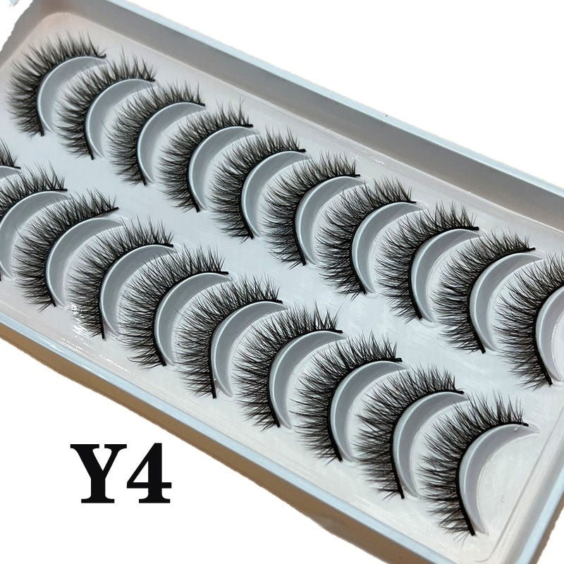 Strip Lashes 10-pairs Fluffy Mink Lashes 3D False Volume Eyelashes - MERGE.DAY.1.FREESTYLE