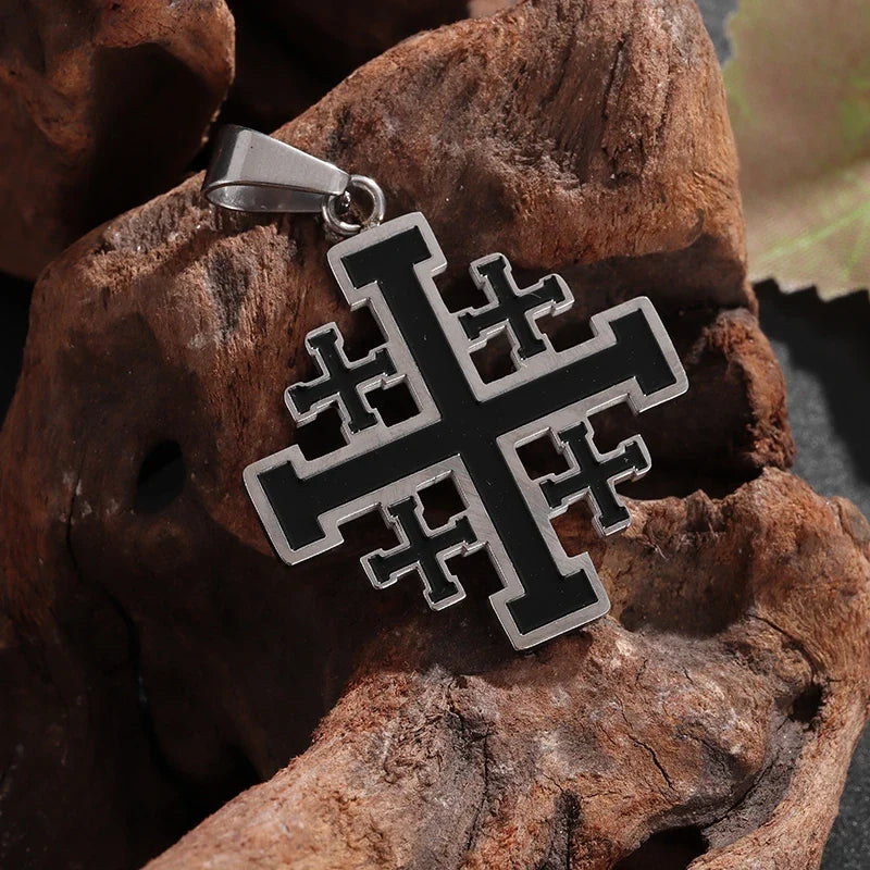 Templar Pendant Men's Medieval Jerusalem Crusader Cross Necklace - MERGE.DAY.1.FREESTYLE