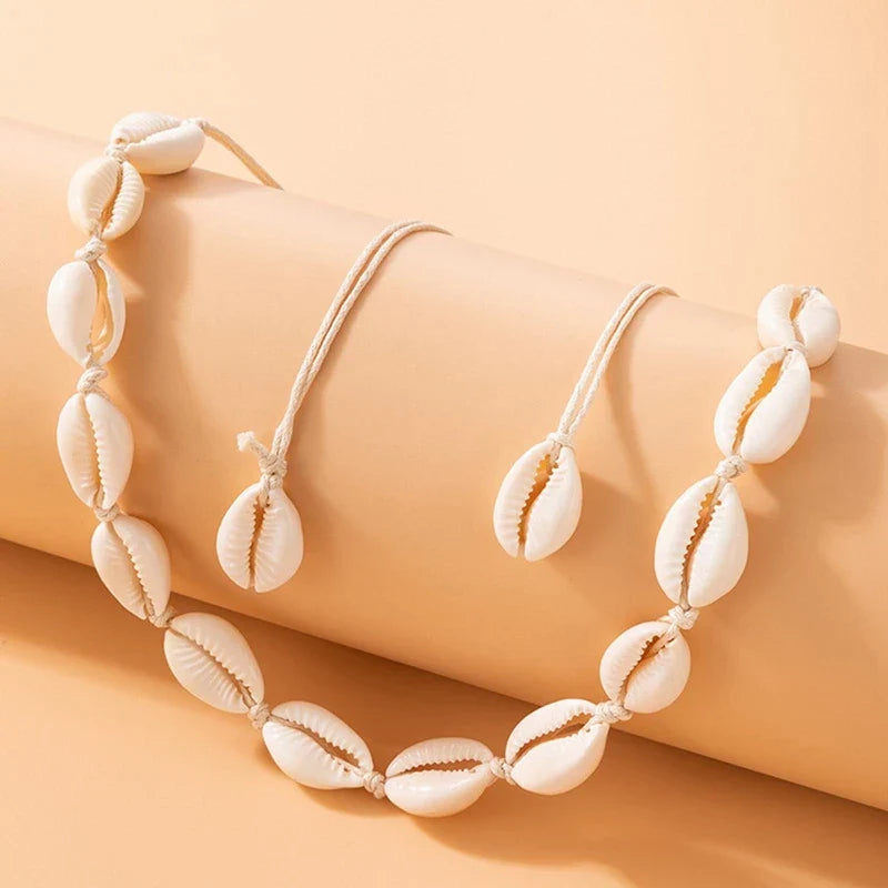 Fashion Rope Chain Natural Shell Choker Necklace - MERGE.DAY.1.FREESTYLE