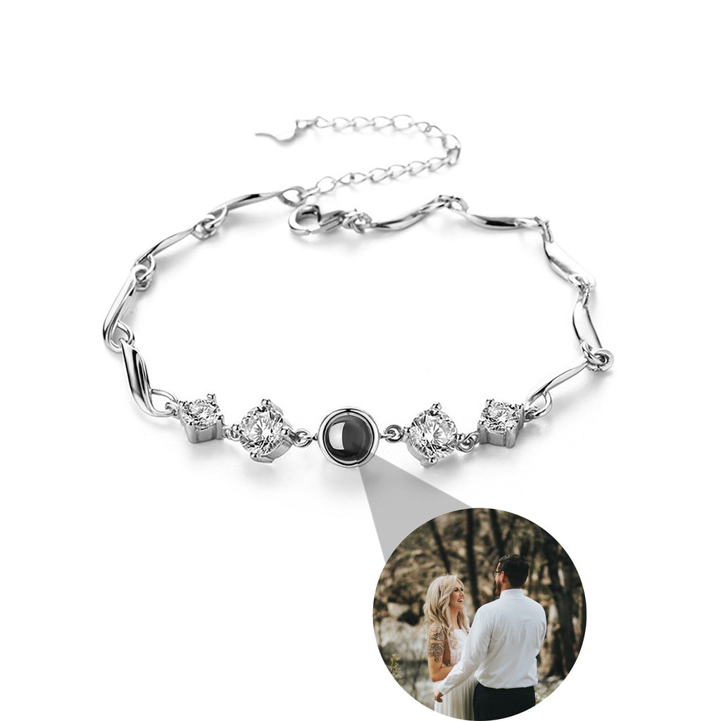 Custom photo Projection Bracelet Jewelry with Silver/Rose Gold Color - MERGE.DAY.1.FREESTYLE