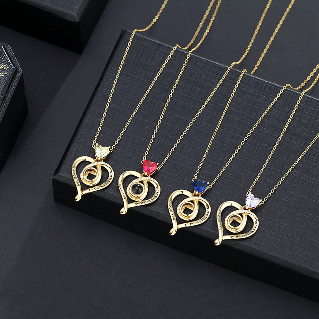Love with customizable photosProjection Necklace Pendant Jewelry For Lover Girlfriend - MERGE.DAY.1.FREESTYLE