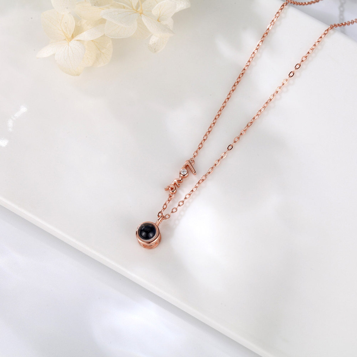 Personalized Photo Projection Necklace Clavicle Chain - MERGE.DAY.1.FREESTYLE