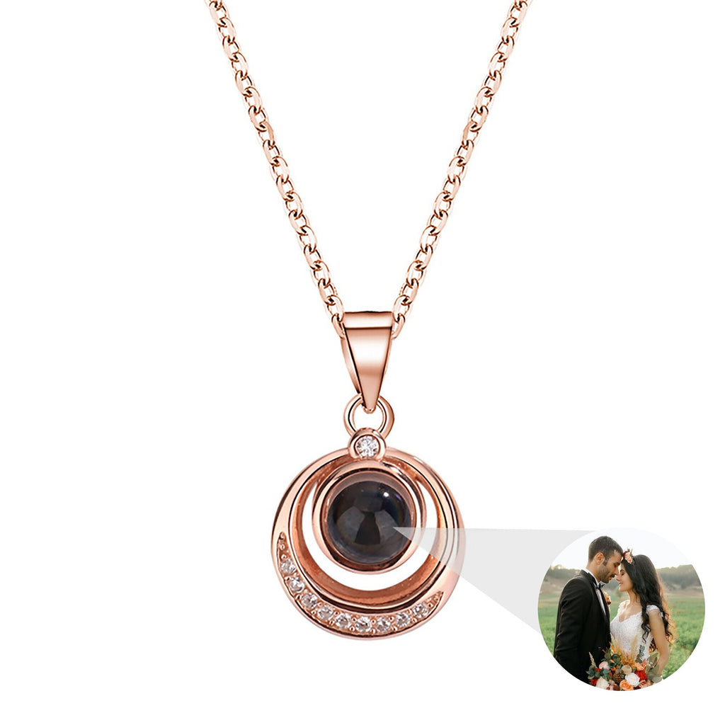Customized photo projection necklace Creative Pendant is a Commemorative Gift - MERGE.DAY.1.FREESTYLE