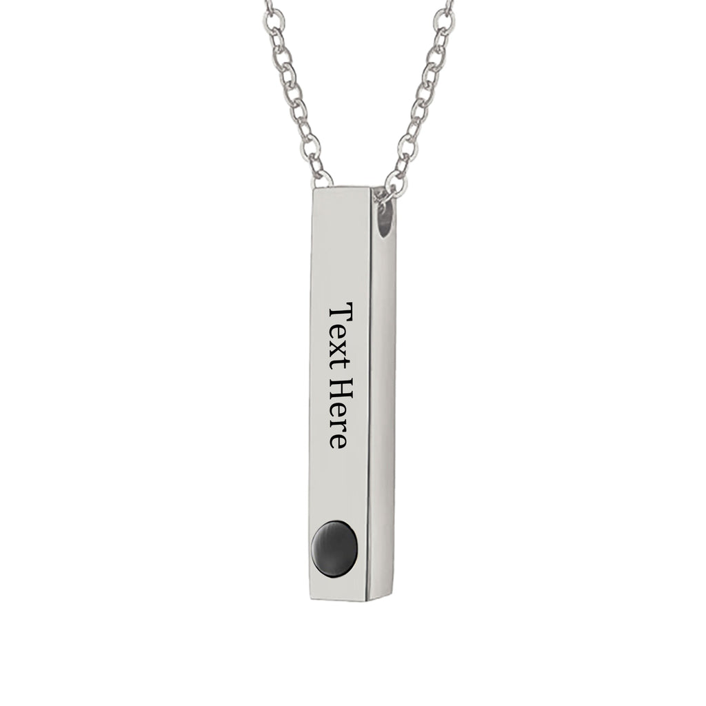 Personalized Photo Projection Stereo Bar Necklace Creative Rectangle Pendant - MERGE.DAY.1.FREESTYLE