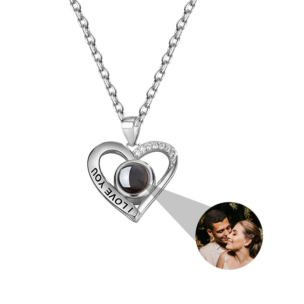 Love projection necklace with customizable photos Pendant Necklace - MERGE.DAY.1.FREESTYLE