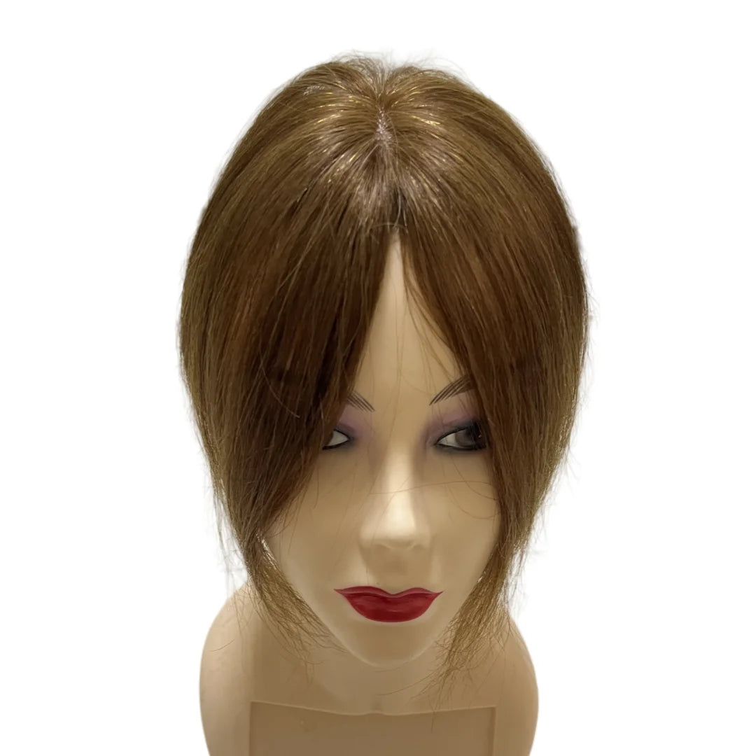 25cm Clip In Natural Human Hair Topper For Women Bangs Fringe Hair Pieces Middle Part Brazilian Hairpiece Add Hair Volume - MERGE.DAY.1.FREESTYLE