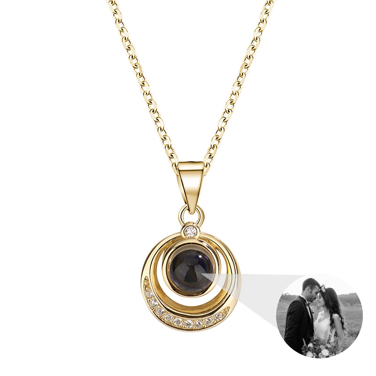 Customized photo projection necklace Creative Pendant is a Commemorative Gift - MERGE.DAY.1.FREESTYLE