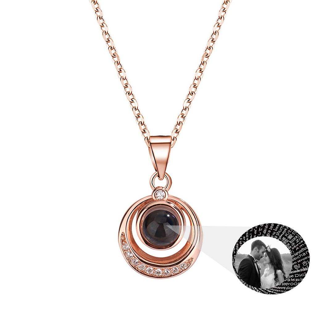 Customized photo projection necklace Creative Pendant is a Commemorative Gift - MERGE.DAY.1.FREESTYLE